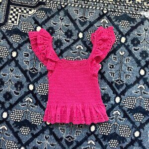 House of Harlow Pink Ruffle Top